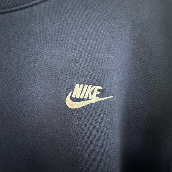 Men’s Navy Nike Club Fleece CREWNECK Size Large - Picture 4 of 6